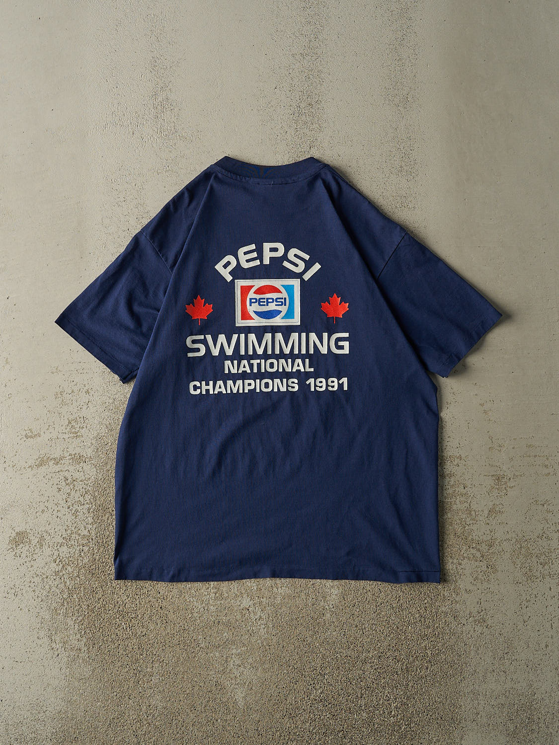Vintage 91' Navy Blue Pepsi Swimming Single Stitch Tee (L/XL)