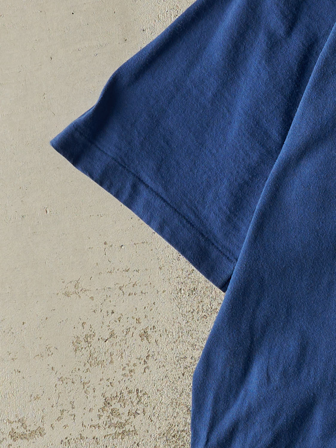 Vintage 80s Blue Blank Pocket Single Stitch Tee (XL)