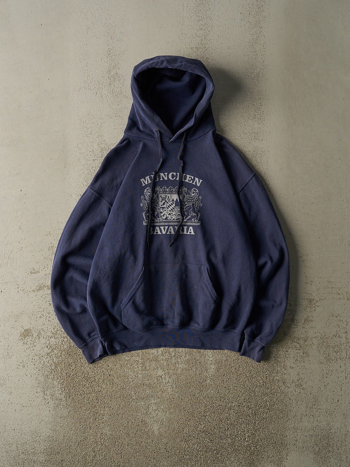 Vintage Y2K Navy Blue München Bavaria Hoodie (S/M)