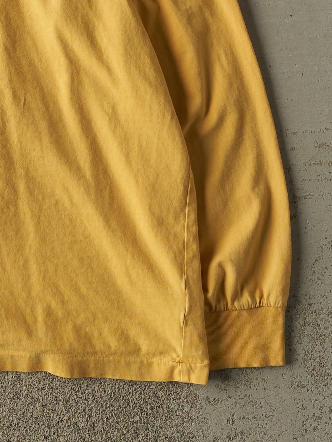Vintage 90s Yellow Polo Embroidered Long Sleeve (XL)
