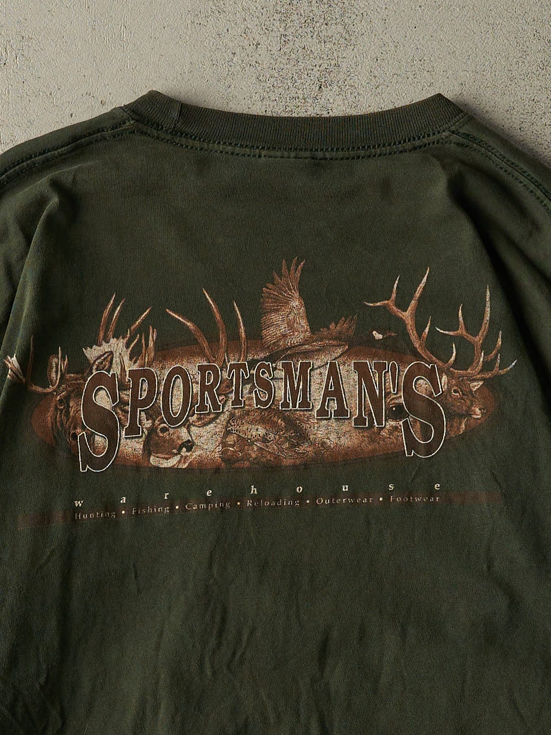 Vintage Y2K Green Sportsman's Long Sleeve (M/L)