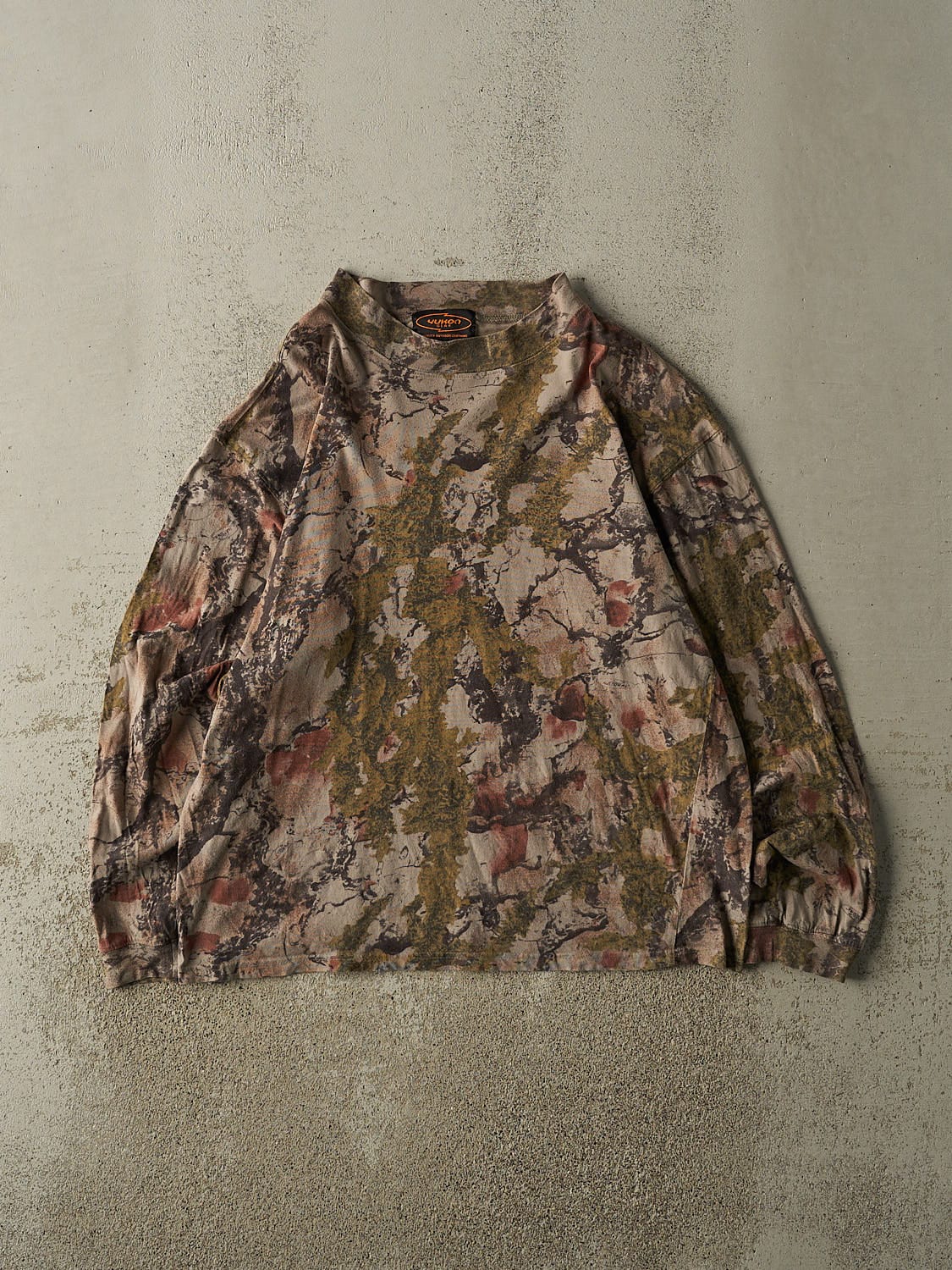 Vintage 90s Camo Mock Neck Long Sleeve (L)