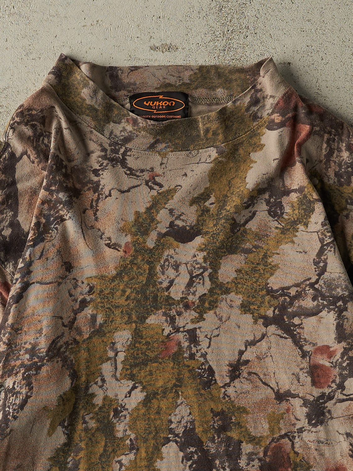 Vintage 90s Camo Mock Neck Long Sleeve (L)