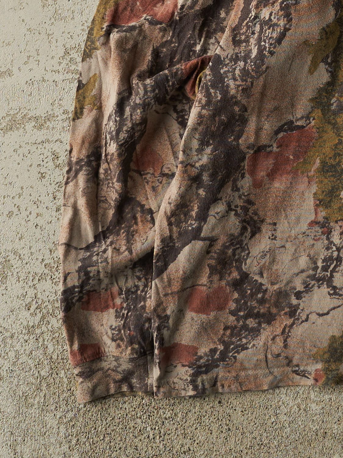 Vintage 90s Camo Mock Neck Long Sleeve (L)