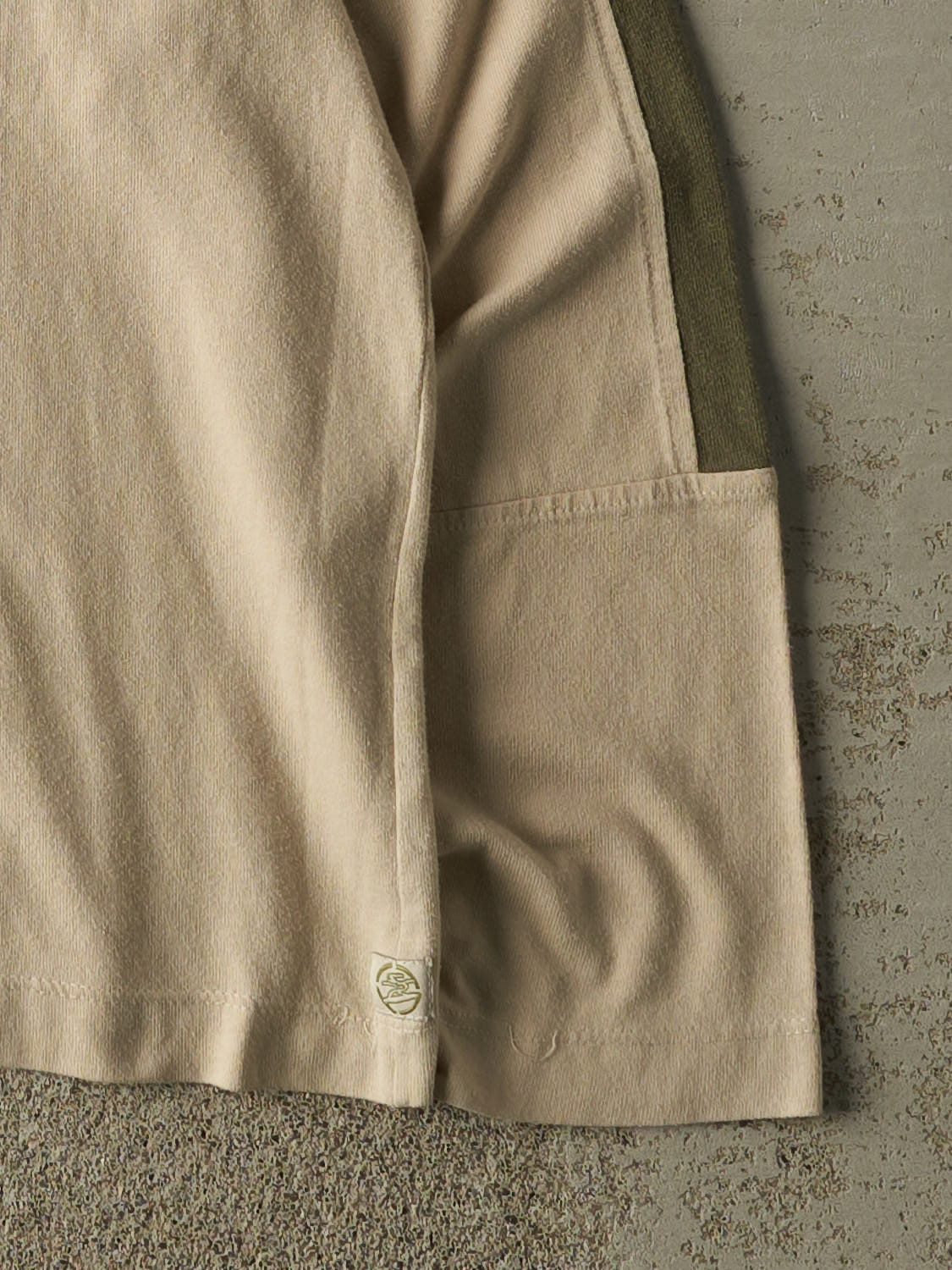 Vintage Y2K Beige & Green Going Surfing Long Sleeve (M)
