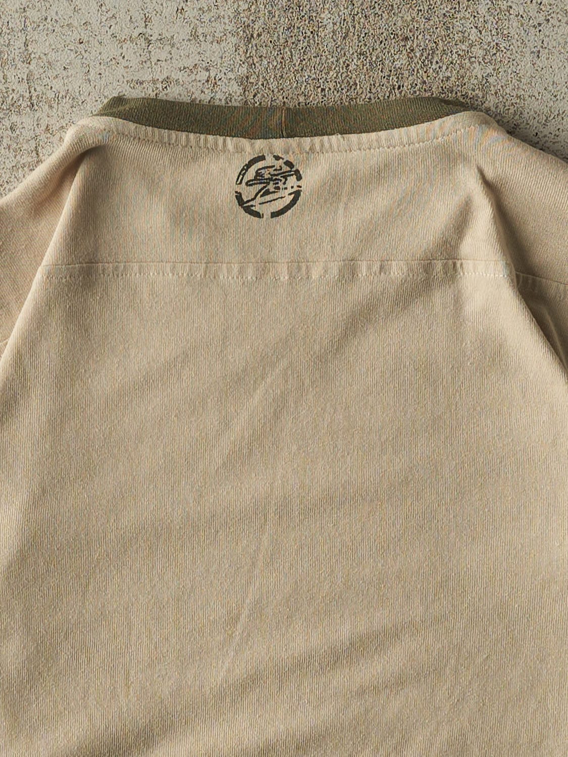Vintage Y2K Beige & Green Going Surfing Long Sleeve (M)