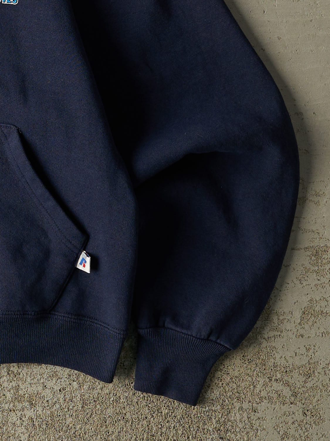 Vintage Y2K Navy Blue Russell Athletic Best Blue Devils Hoodie (XS)
