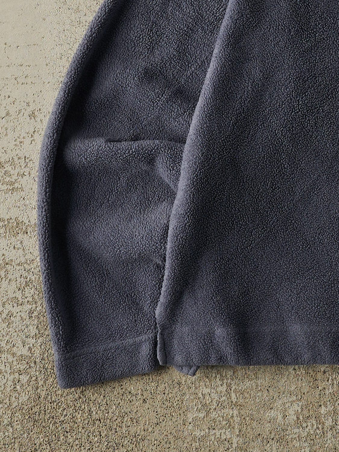 Vintage 90s Charcoal Grey Adidas Long Sleeve Fleece (M)
