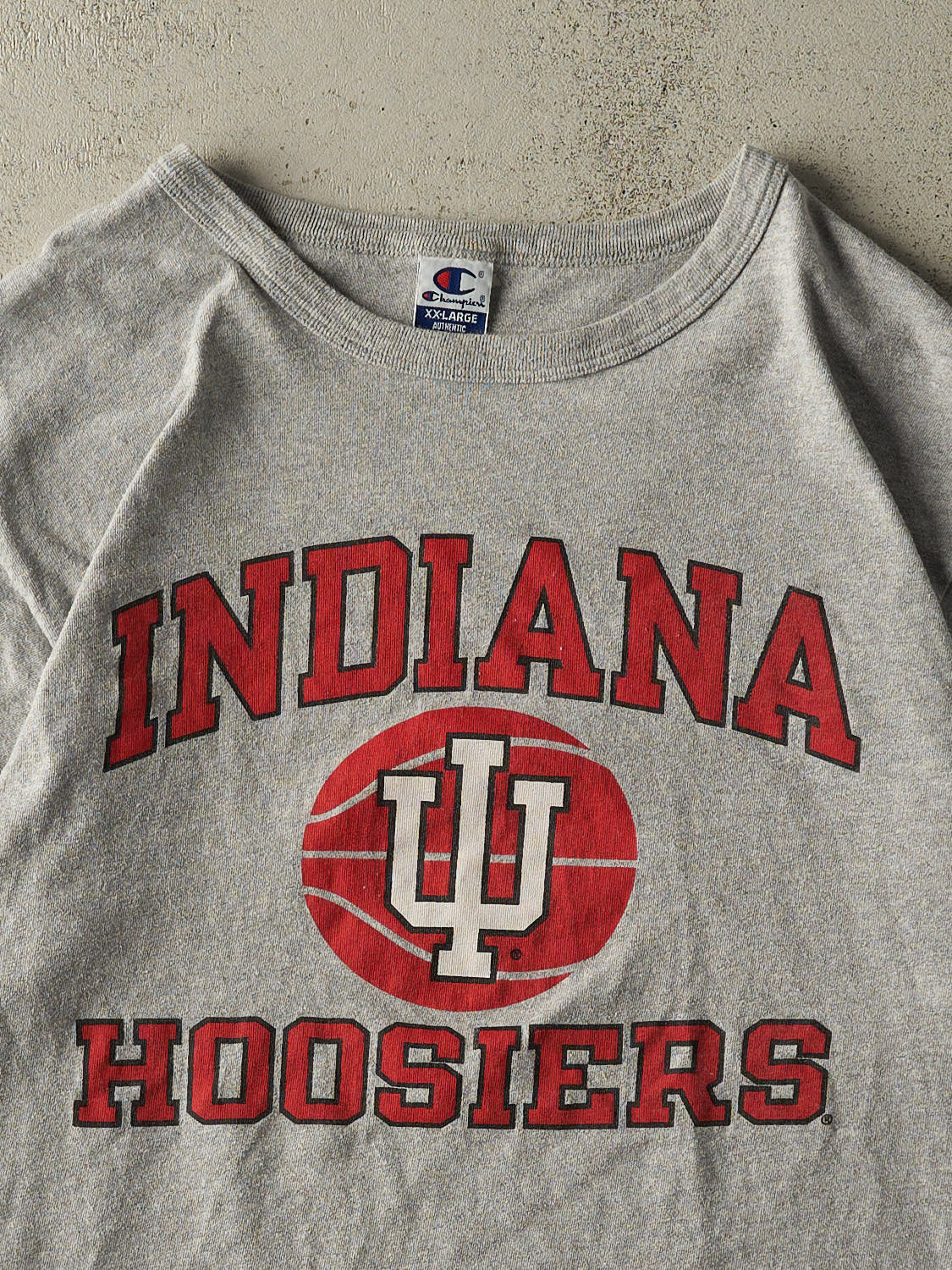 Vintage 90s Grey Indiana University Hoosiers Tee (XL/XXL)