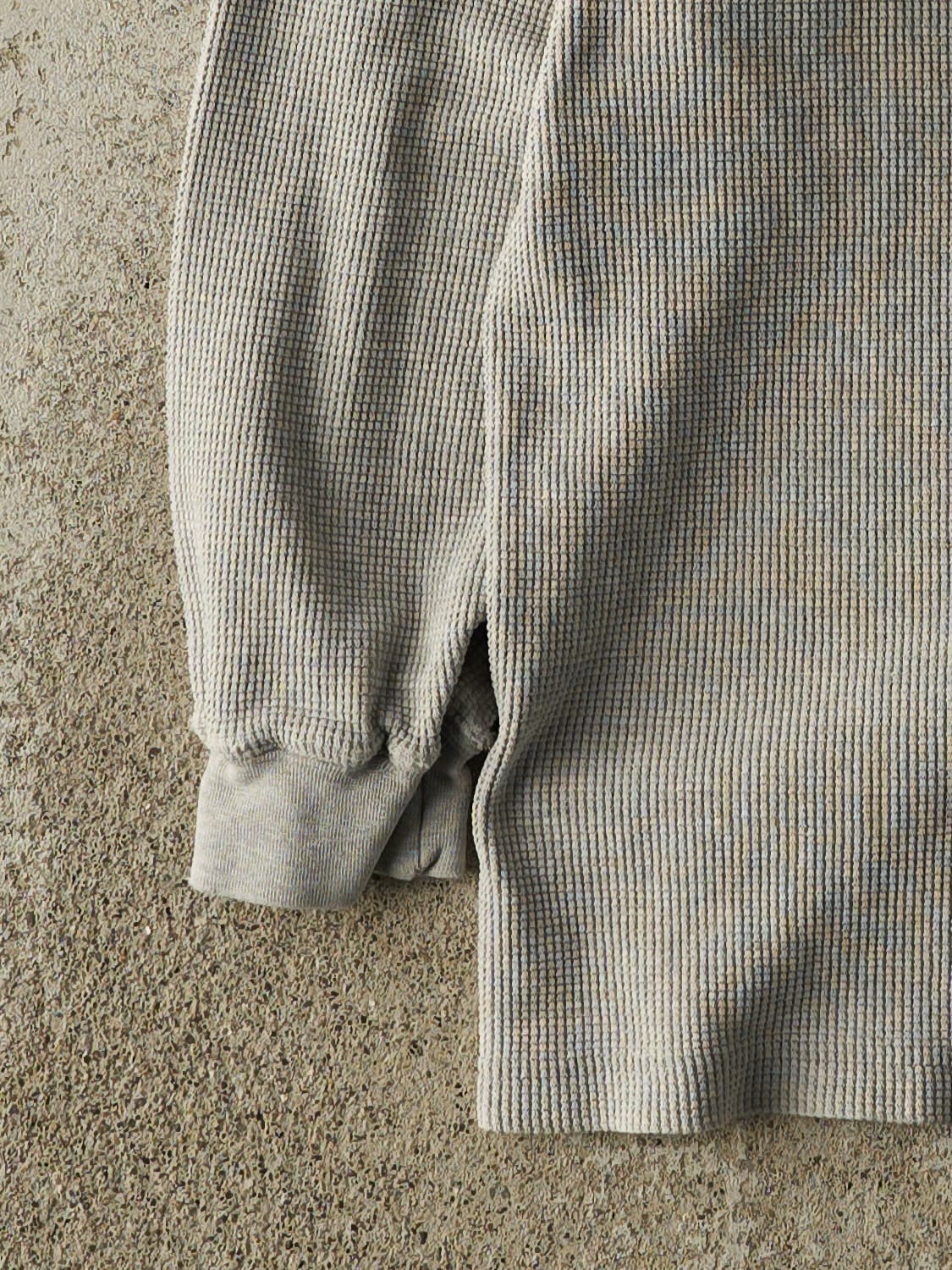 Vintage 90s Grey Eddie Bauer Thermal Quarter Button Long Sleeve (M/L)