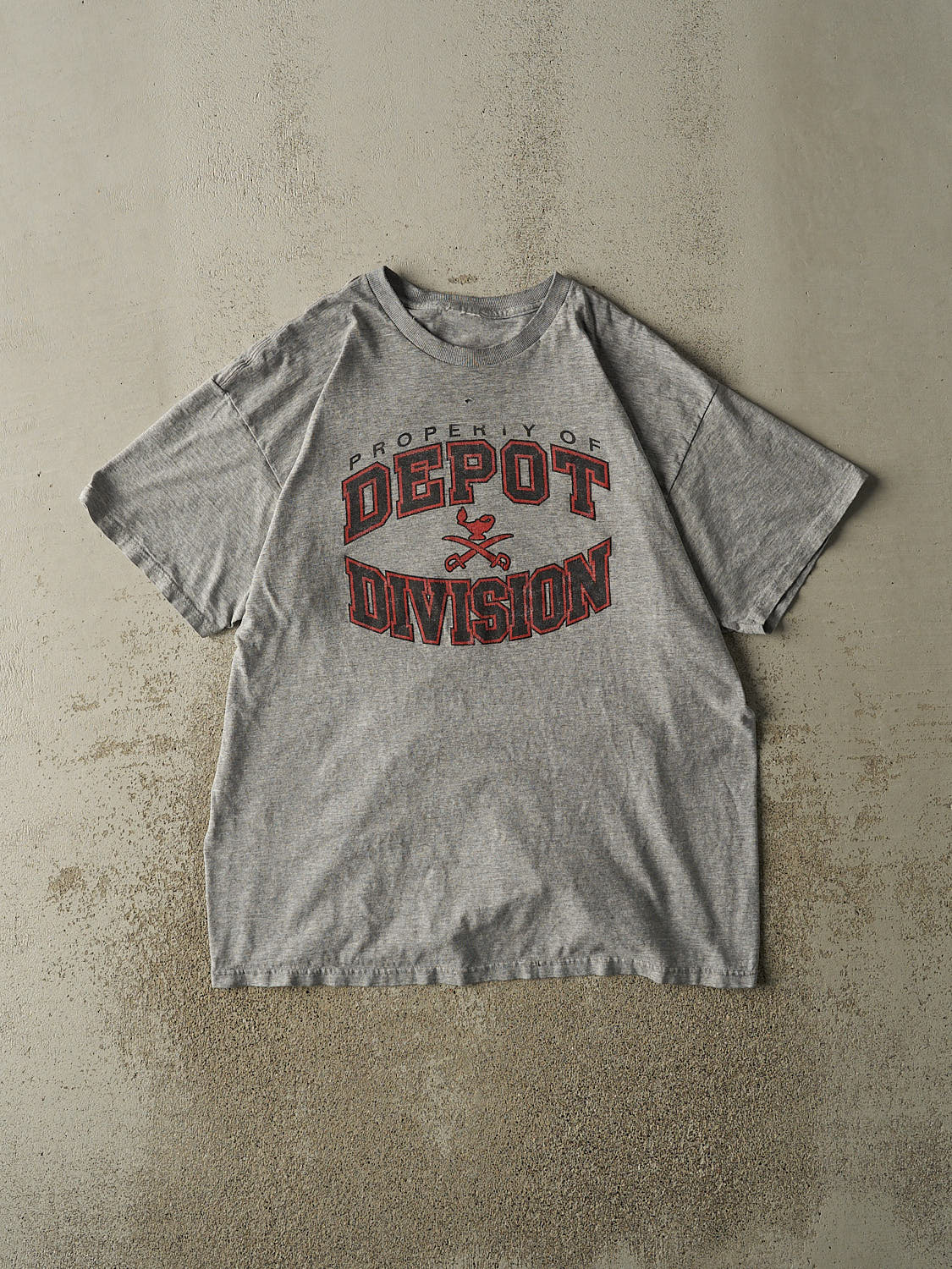 Vintage Y2K Grey Depot Division Tee (L/XL)