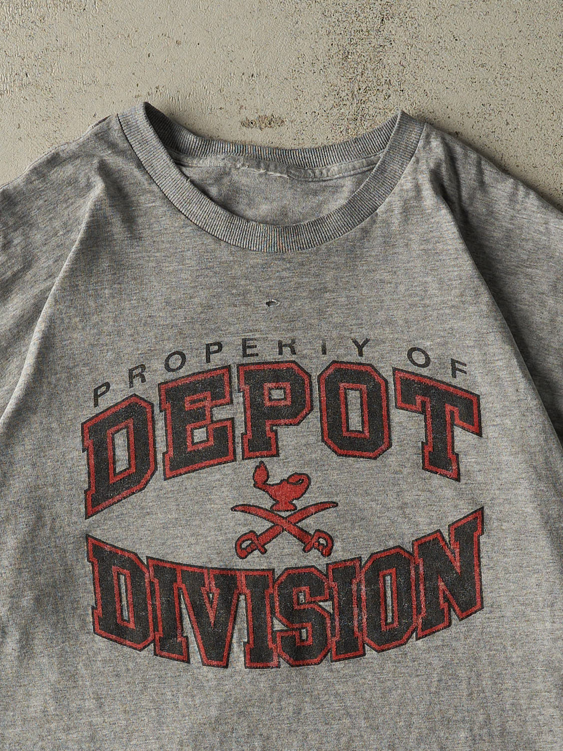 Vintage Y2K Grey Depot Division Tee (L/XL)