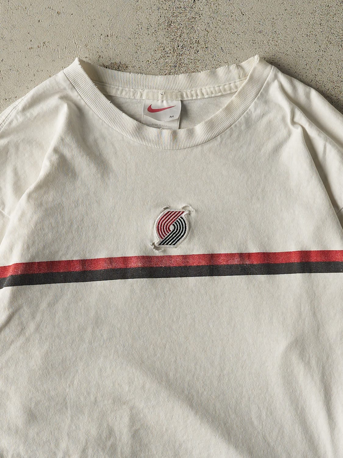 Vintage 90s White Nike Portland Trailblazers Long Sleeve (M)