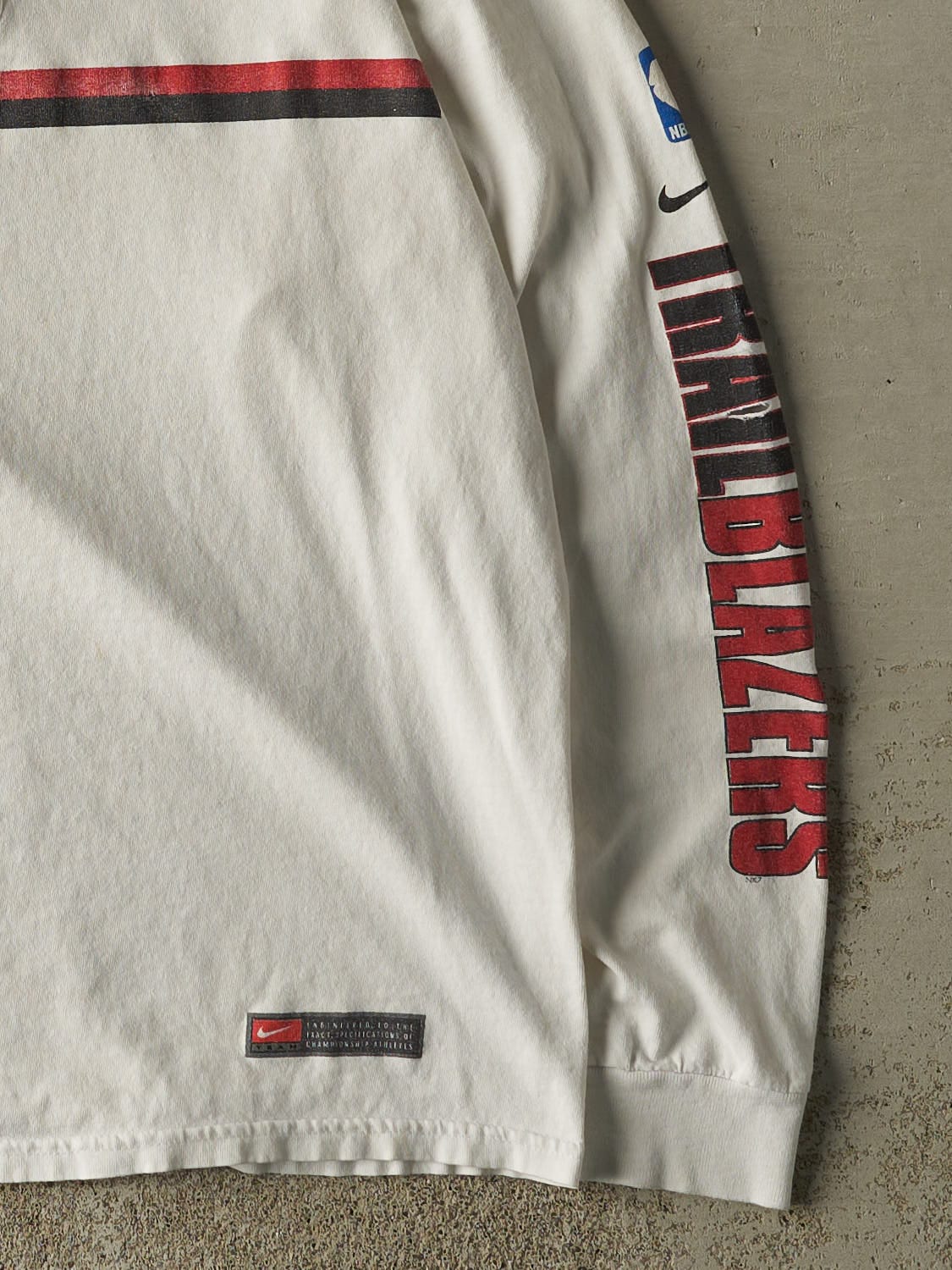 Vintage 90s White Nike Portland Trailblazers Long Sleeve (M)