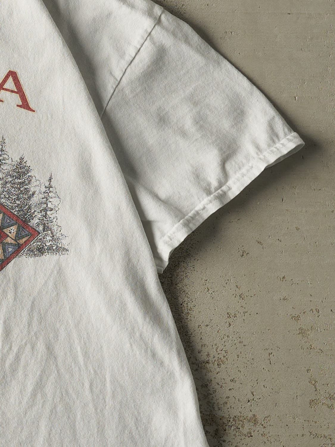 Vintage 90s White Alaska Tee (L)