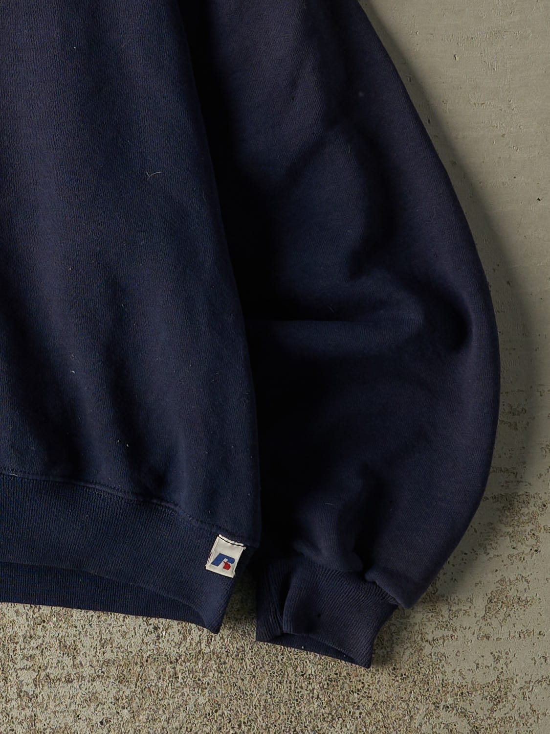 Vintage Y2K Navy Blue Russell Athletic Blank Crewneck (S/M)