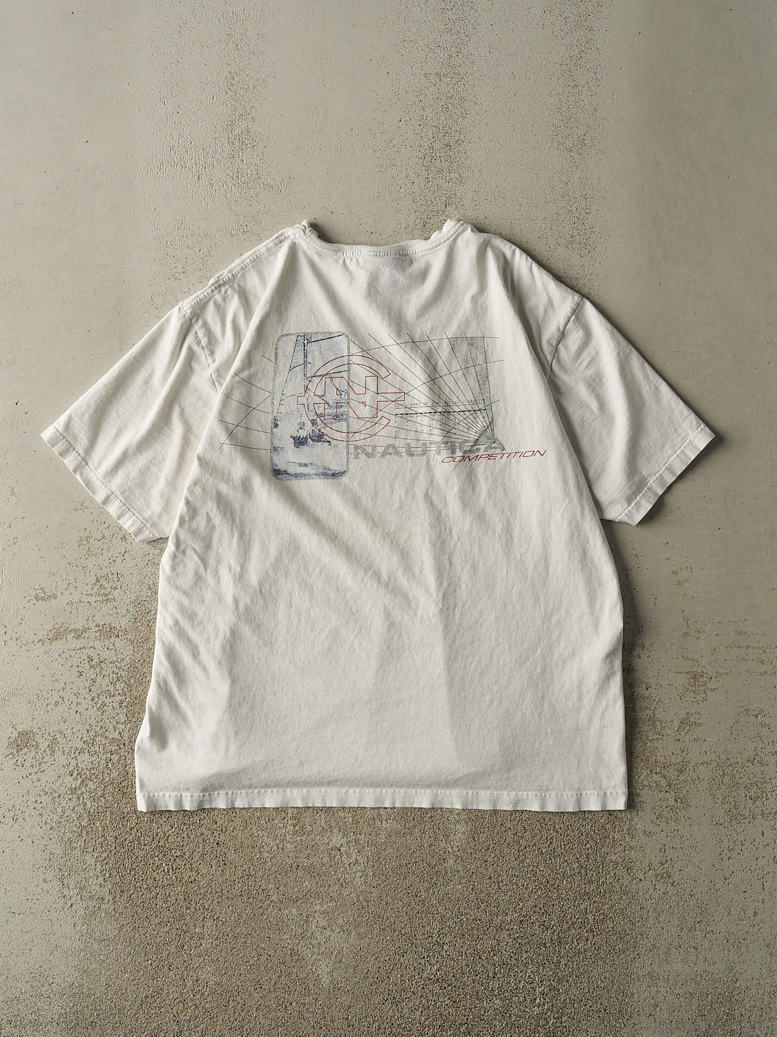 Vintage Y2K White Nautica Competition Tee (L/XL)