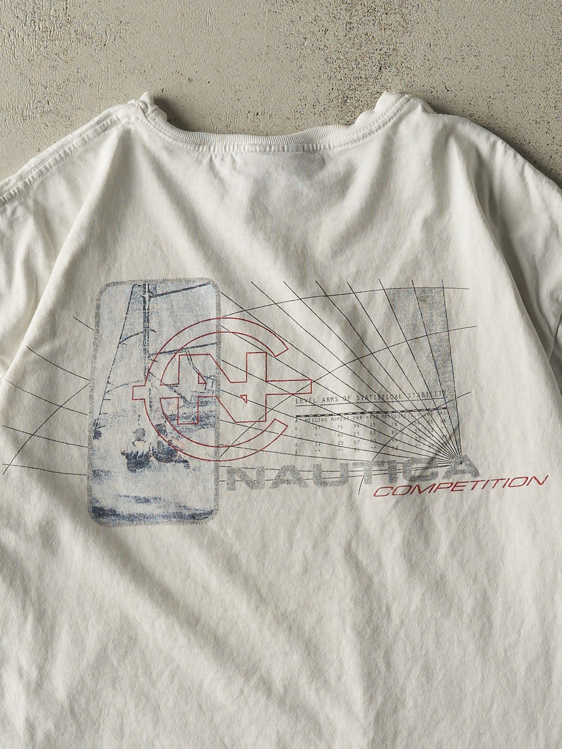 Vintage Y2K White Nautica Competition Tee (L/XL)
