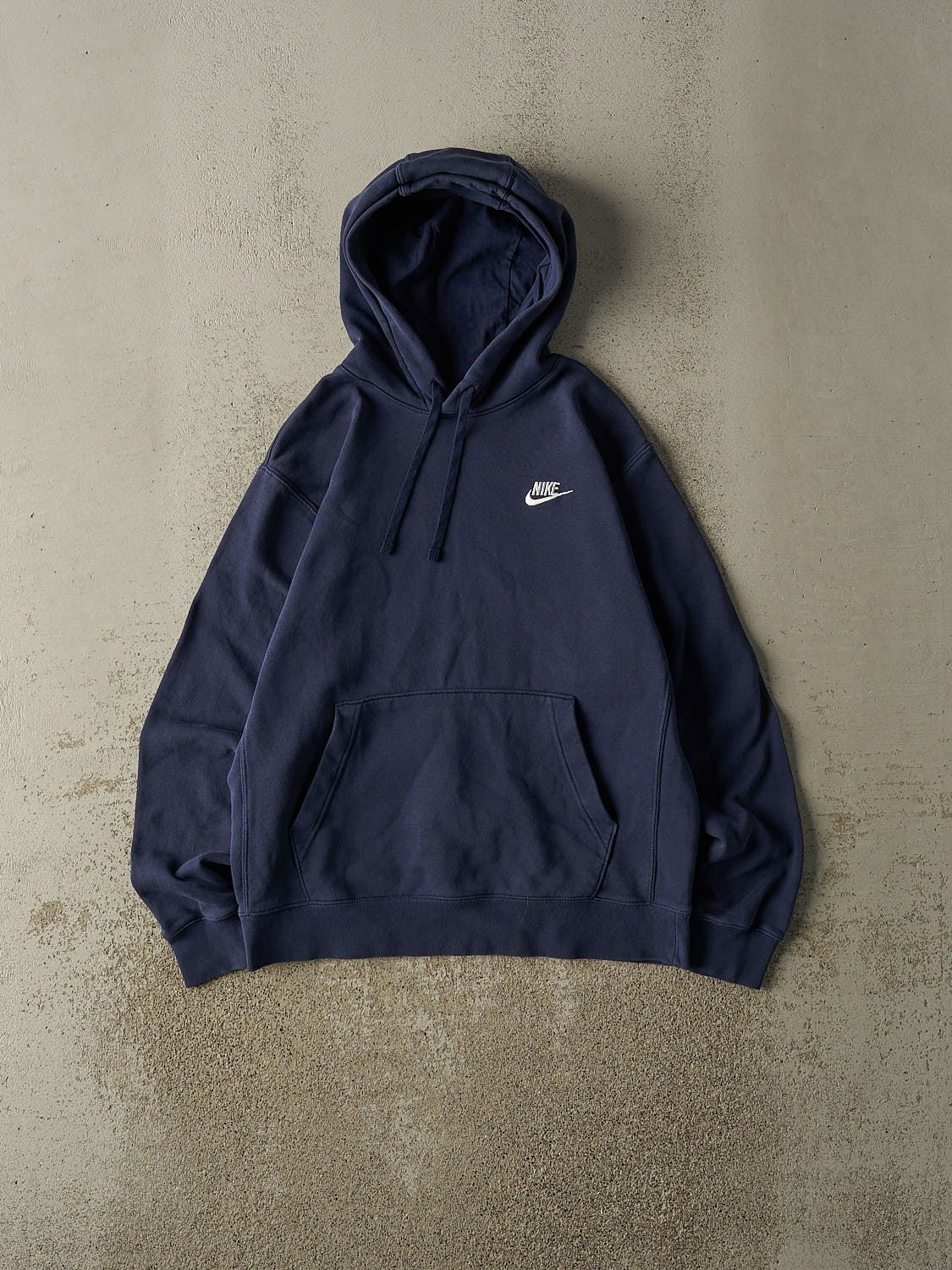 Vintage Y2K Navy Blue Nike Embroidered Hoodie (S/M)
