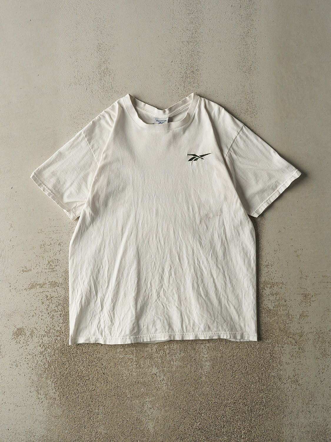 Vintage 90s White Reebok Embroidered Tee (L/XL)