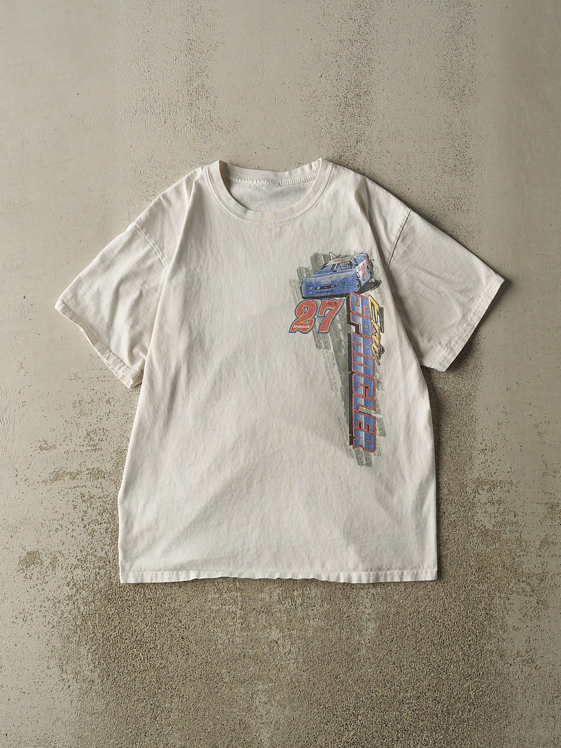 Vintage Y2K White Eric Spangler Racing Tee (M/L)