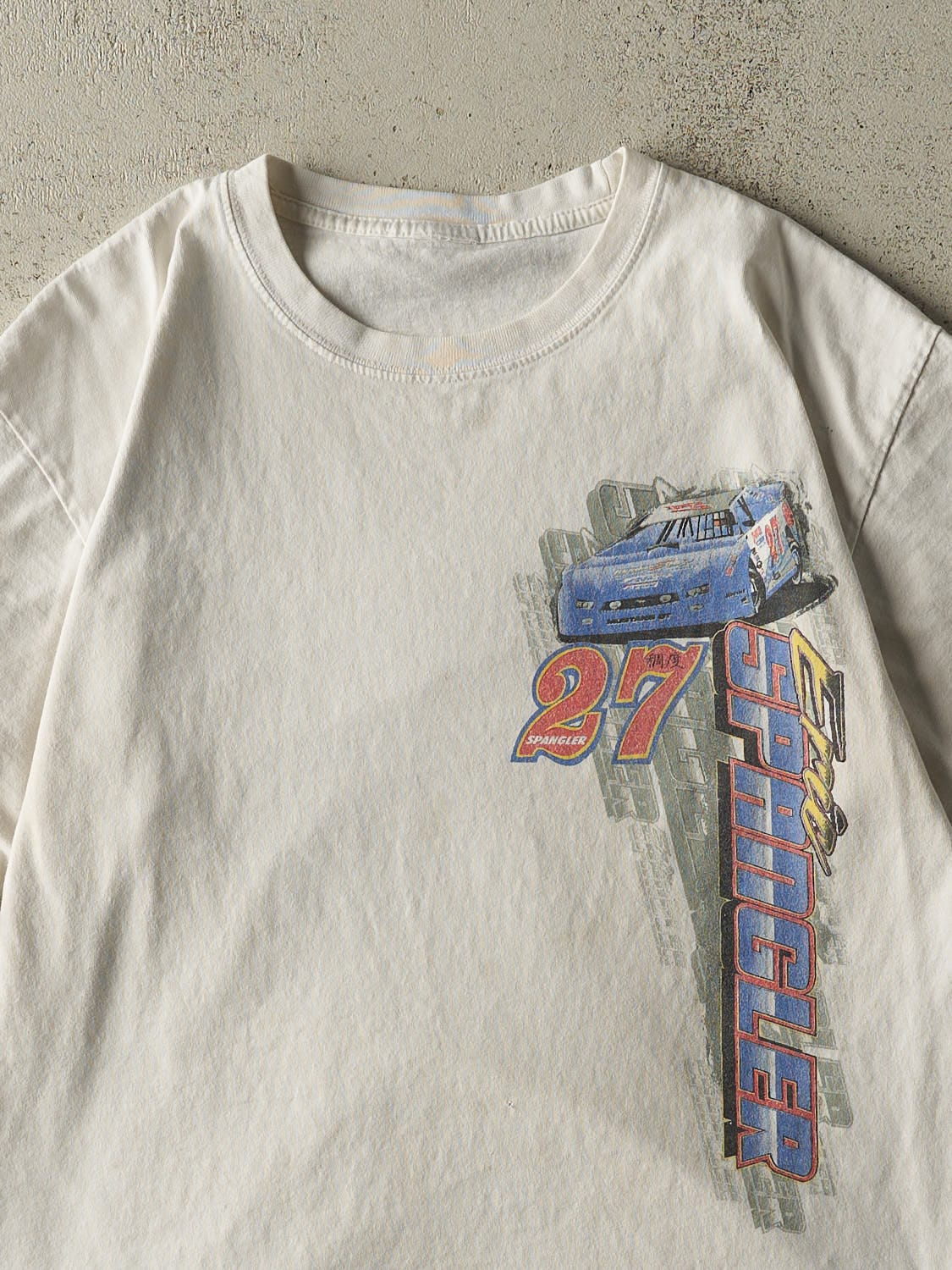Vintage Y2K White Eric Spangler Racing Tee (M/L)
