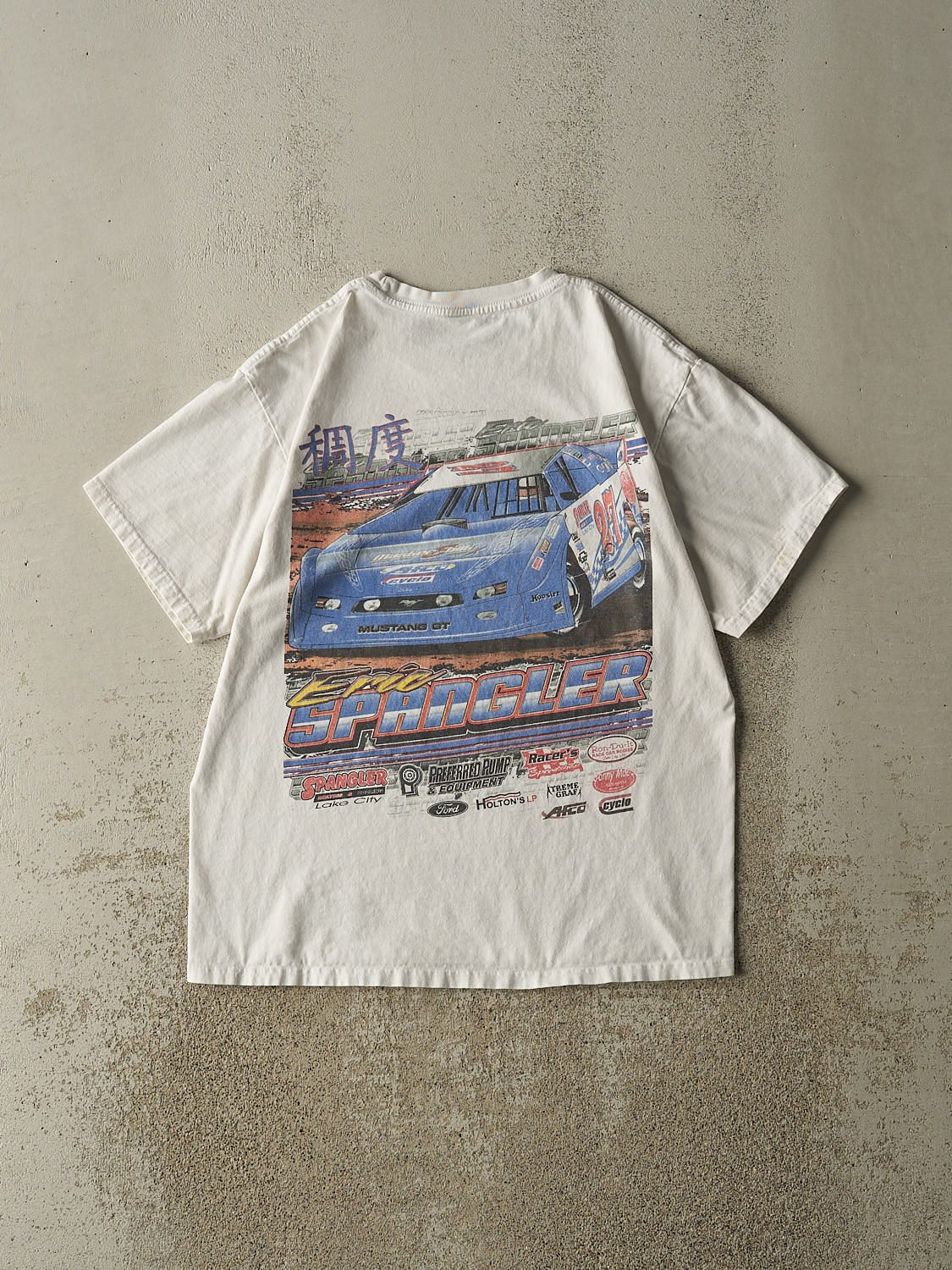 Vintage Y2K White Eric Spangler Racing Tee (M/L)