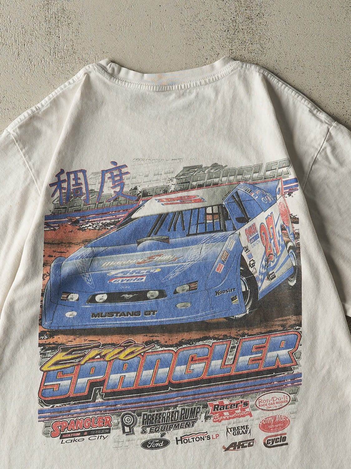 Vintage Y2K White Eric Spangler Racing Tee (M/L)