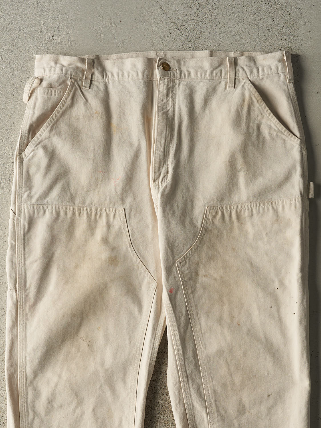 Vintage 90s Beige Carhartt Double Knee Carpenter Pants (38x32)