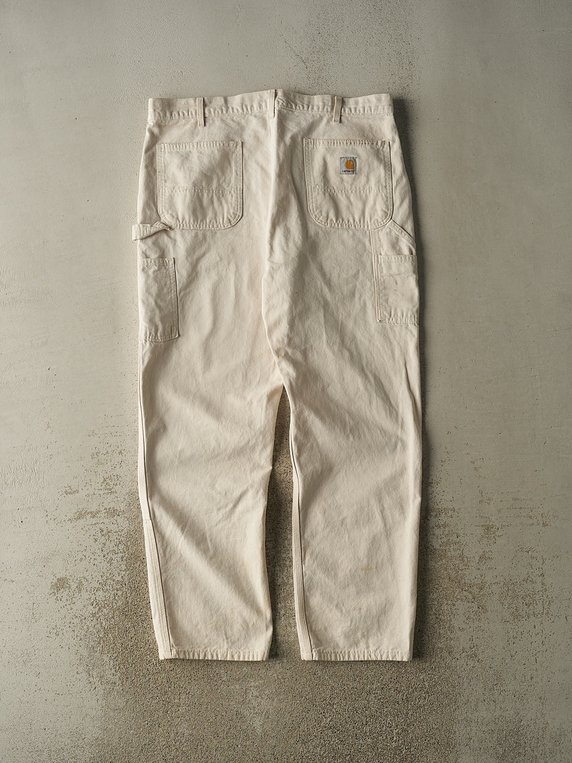 Vintage 90s Beige Carhartt Double Knee Carpenter Pants (38x32)