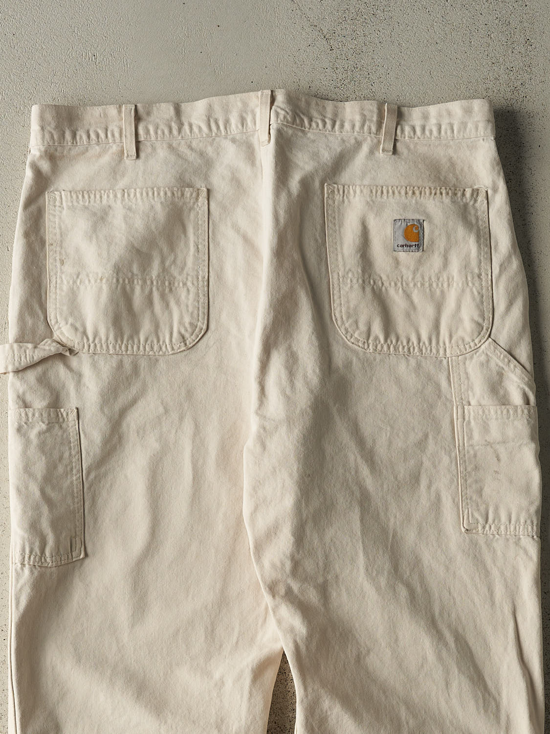 Vintage 90s Beige Carhartt Double Knee Carpenter Pants (38x32)