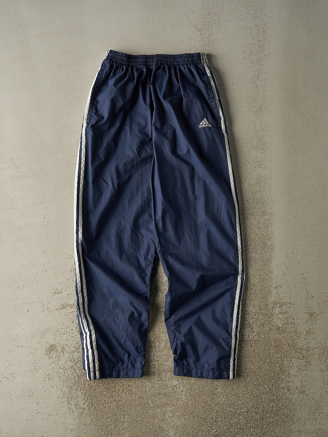 Vintage 90s Navy Blue Adidas Tear Away Track Pants (28x30.5)