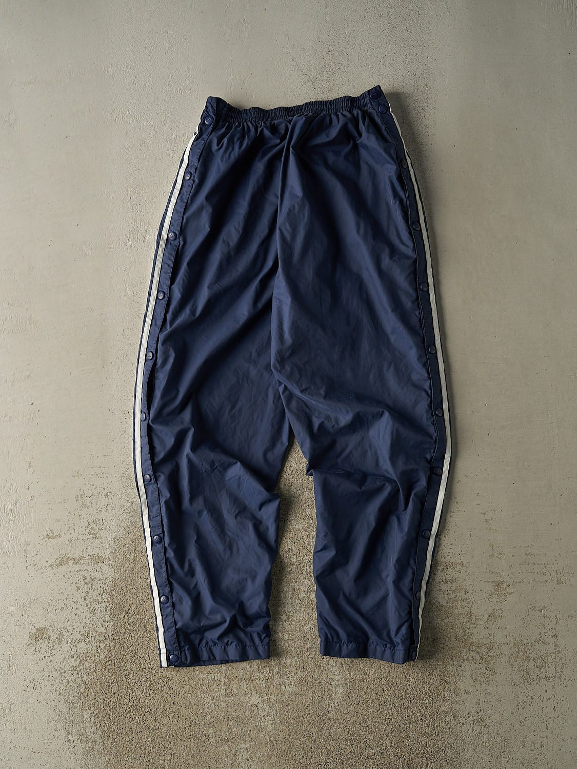 Vintage 90s Navy Blue Adidas Tear Away Track Pants (28x30.5)