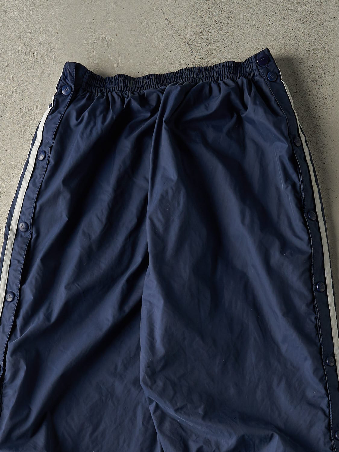 Vintage 90s Navy Blue Adidas Tear Away Track Pants (28x30.5)