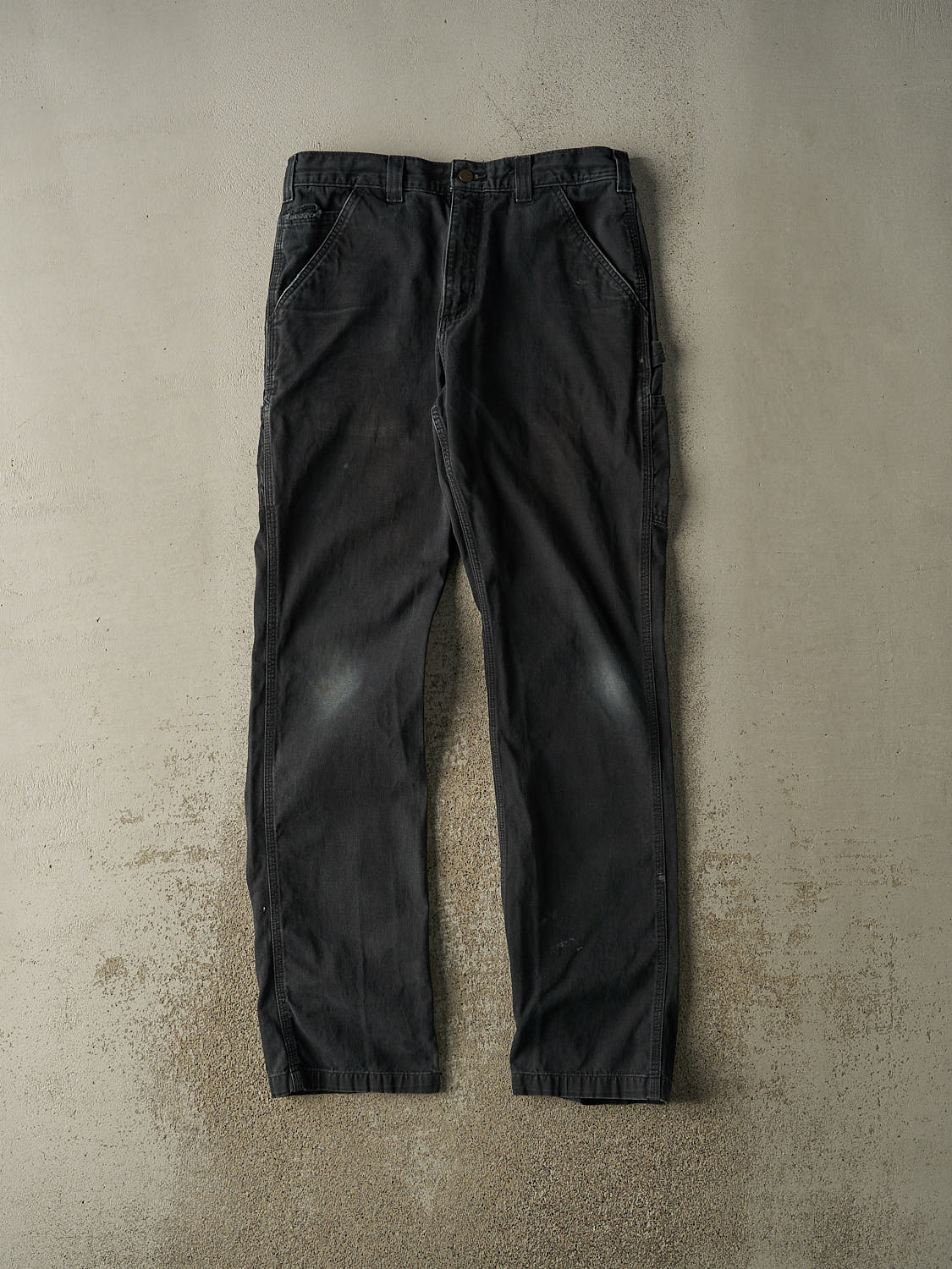 Vintage 90s Faded Black Carhartt Carpenter Pants (33x35)