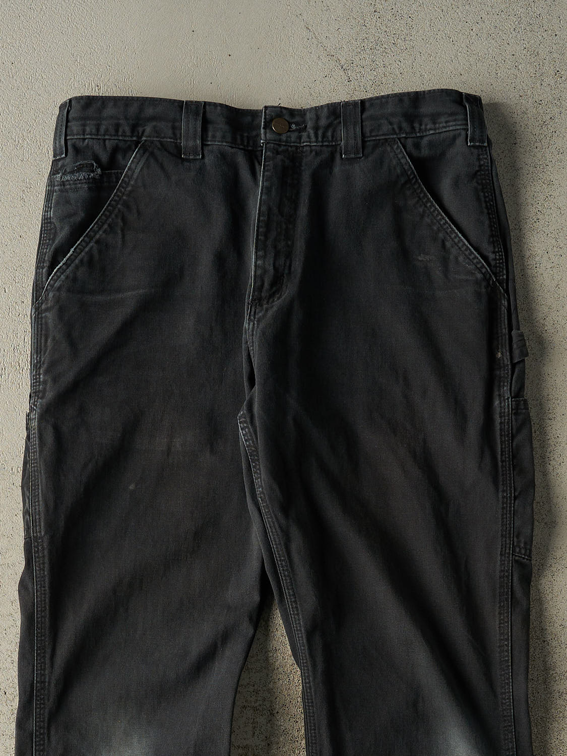 Vintage 90s Faded Black Carhartt Carpenter Pants (33x35)