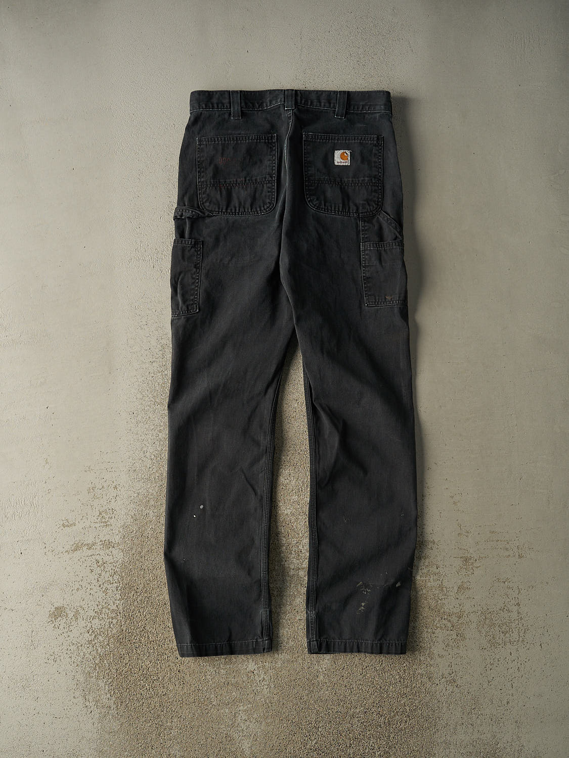 Vintage 90s Faded Black Carhartt Carpenter Pants (33x35)