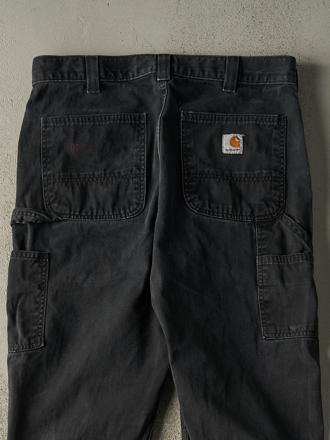 Vintage 90s Faded Black Carhartt Carpenter Pants (33x35)