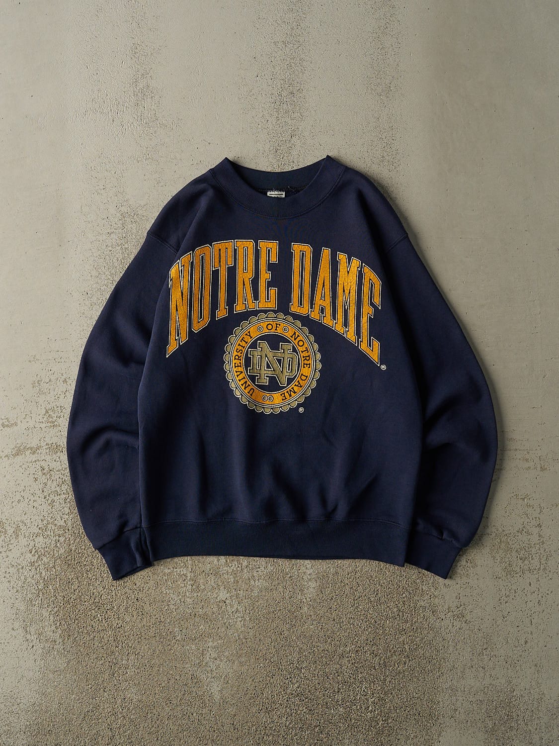 Vintage 80s Navy Blue University of Notre Dame Crewneck (S/M)