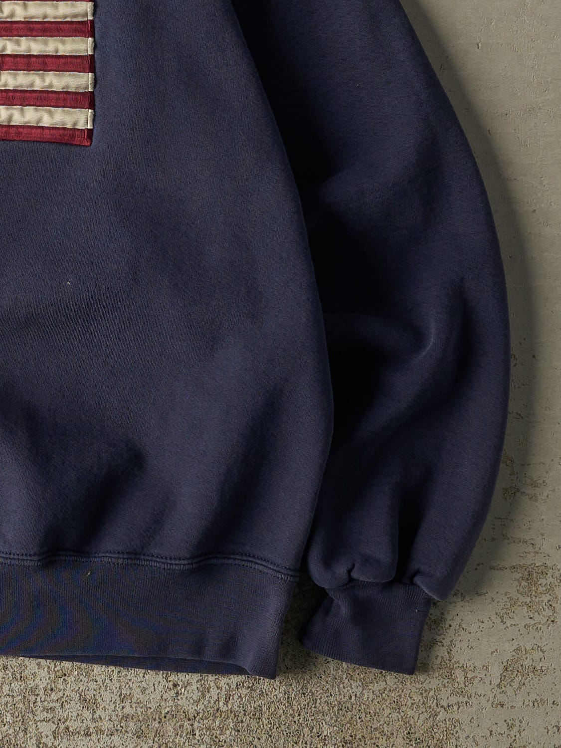 Vintage 90s Navy Blue USA Embroidered Crewneck (M)