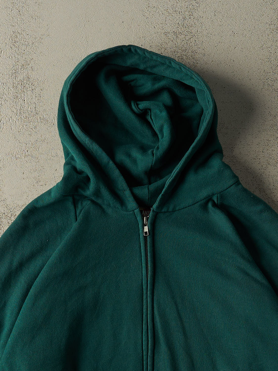Vintage 80s Green Thermal Lined Zip Up Hoodie (XL)