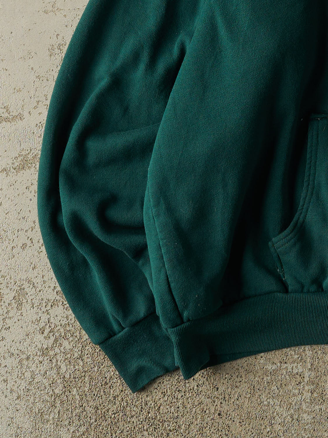 Vintage 80s Green Thermal Lined Zip Up Hoodie (XL)