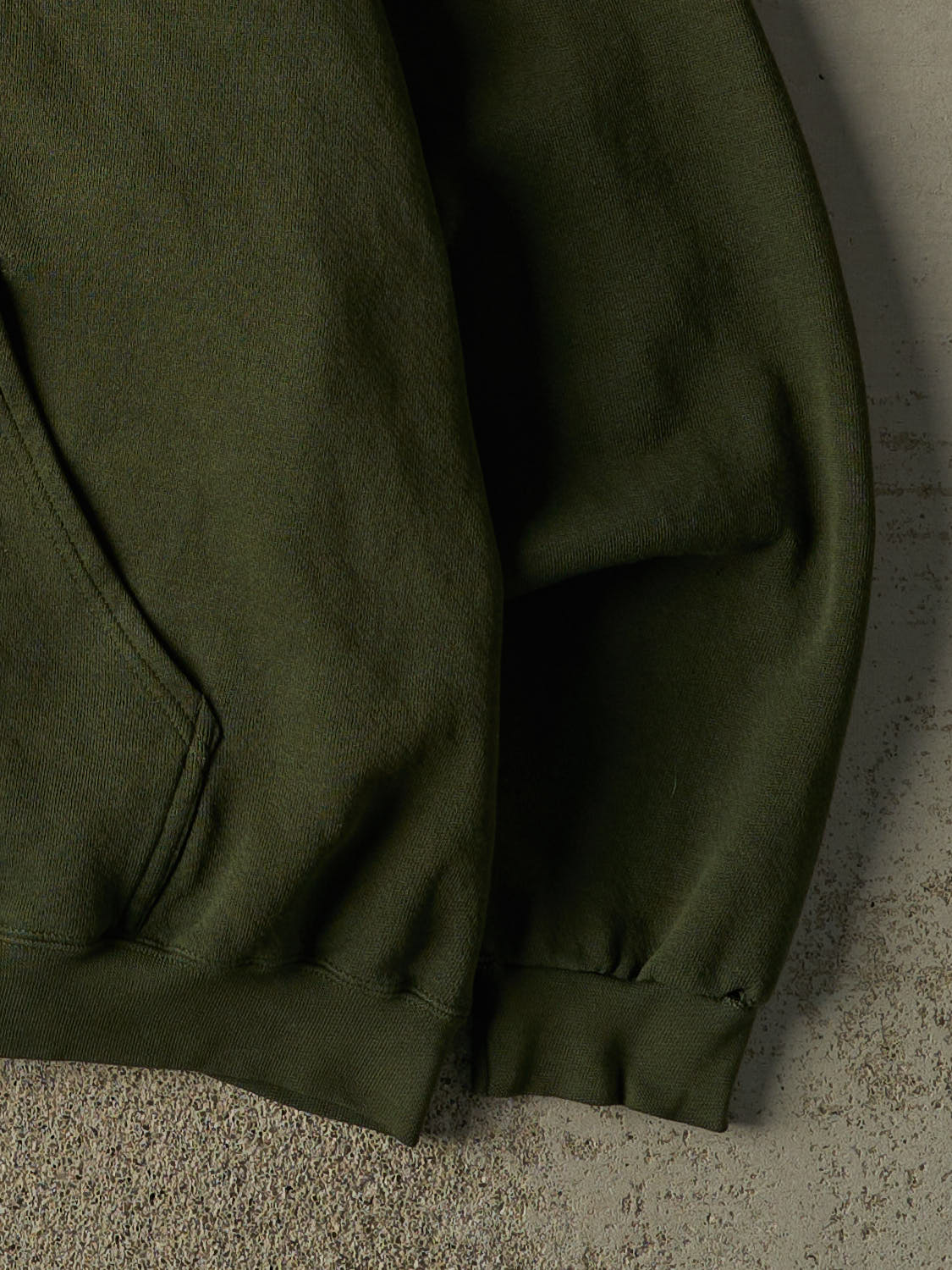 Vintage 90s Sun Faded Green Blank Hoodie (XL)