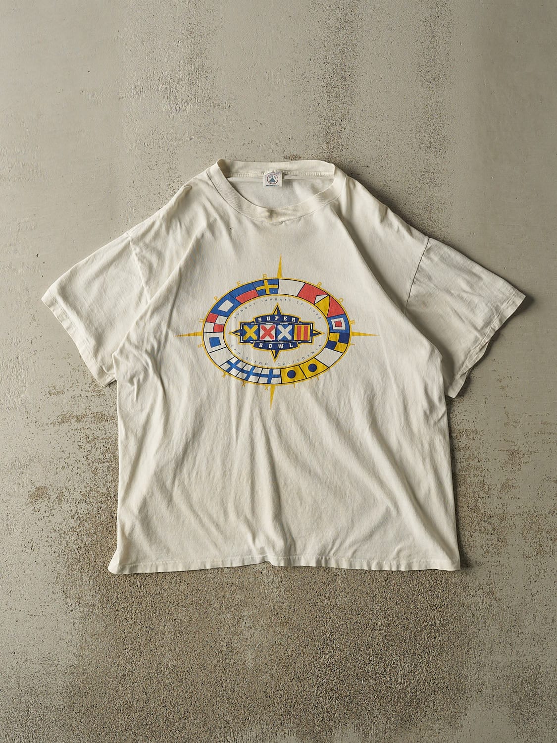 Vintage 98' White Super Bowl XXXII Tee (XL)