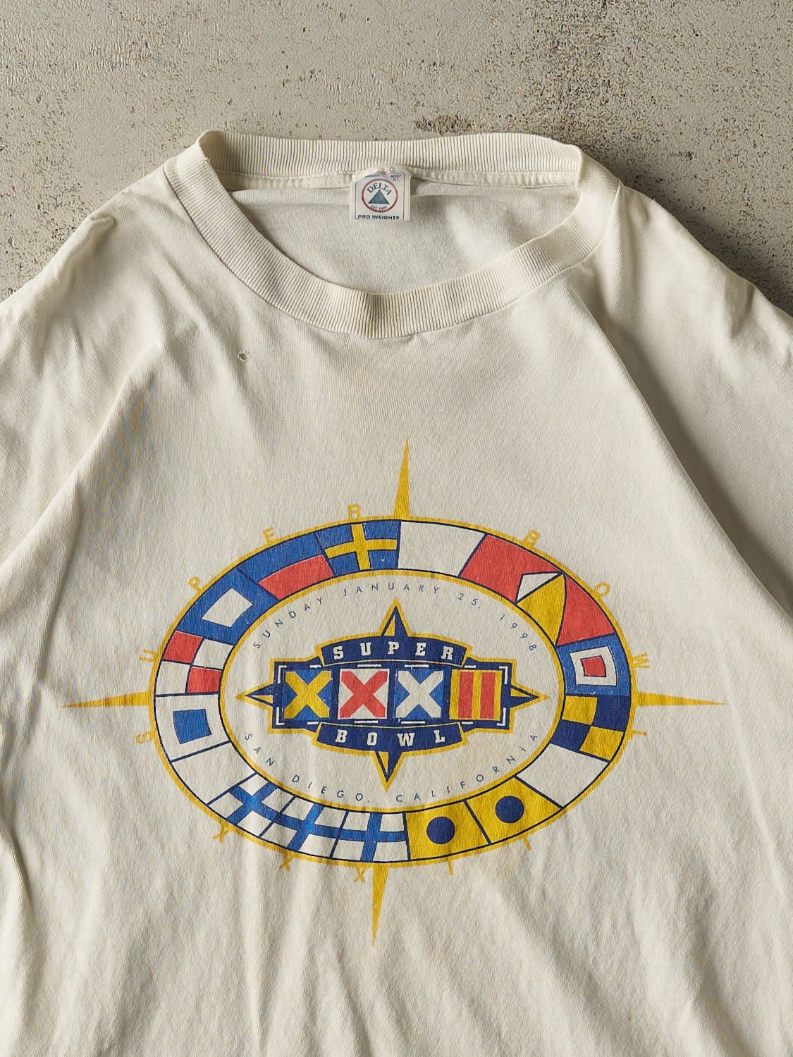 Vintage 98' White Super Bowl XXXII Tee (XL)