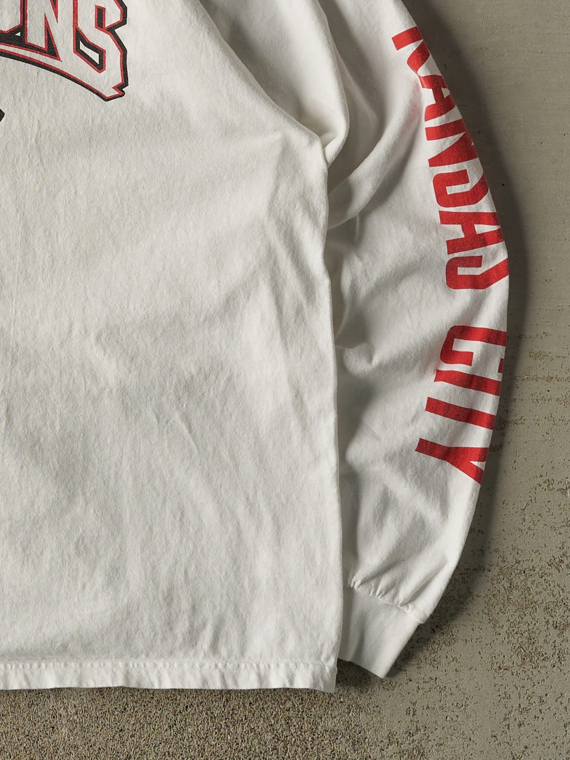 Vintage 03' White Kansas City Chiefs Division Champions Long Sleeve (XL/XXL)