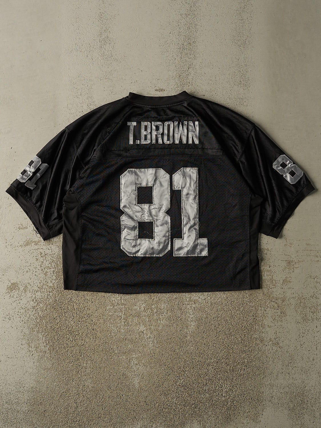 Vintage 94' Black Oakland Raiders #81 T. Brown Jersey (S/M)