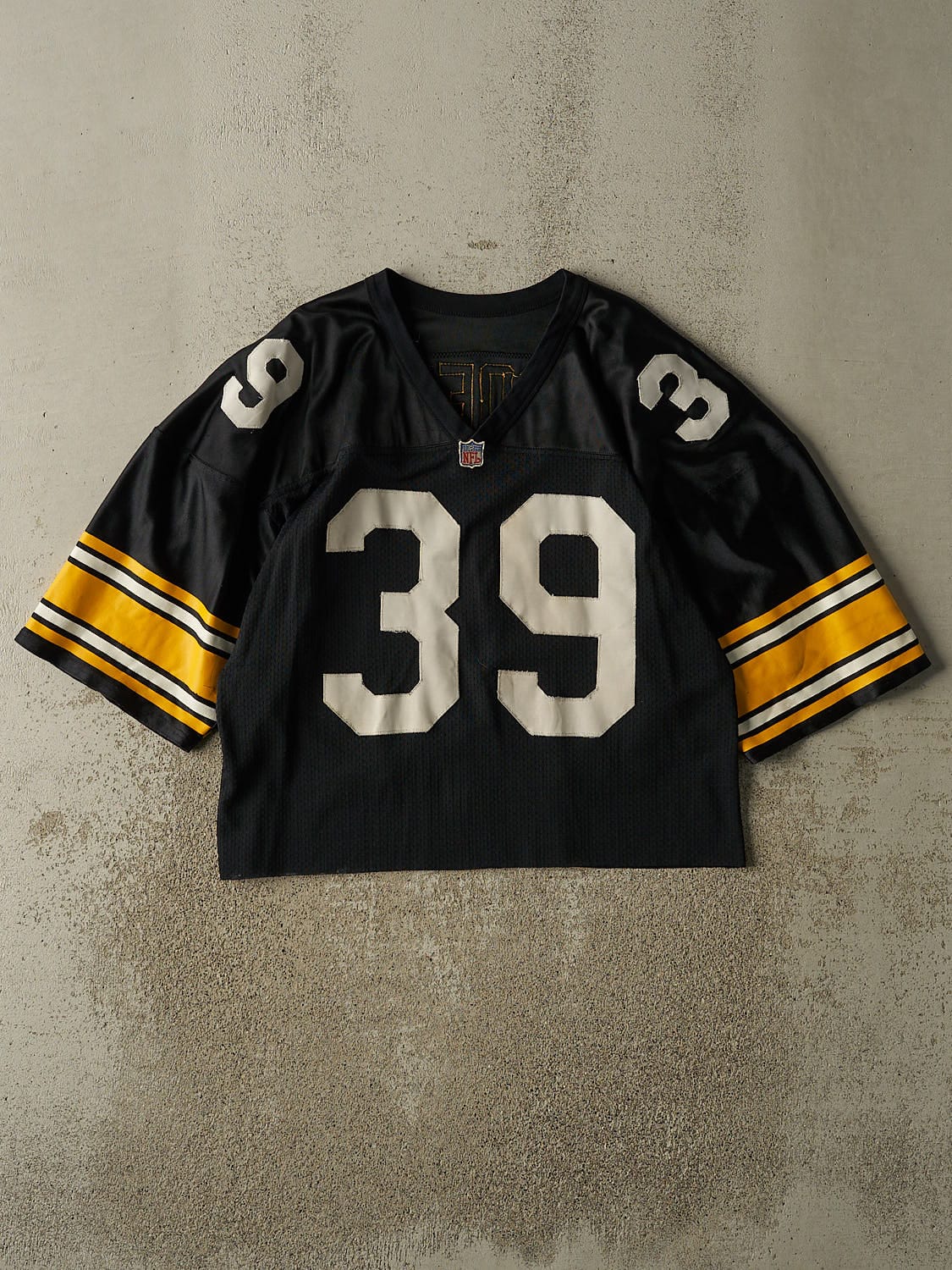 Vintage 90s Black Pittsburgh Steelers #39 Woofer Jersey (M)