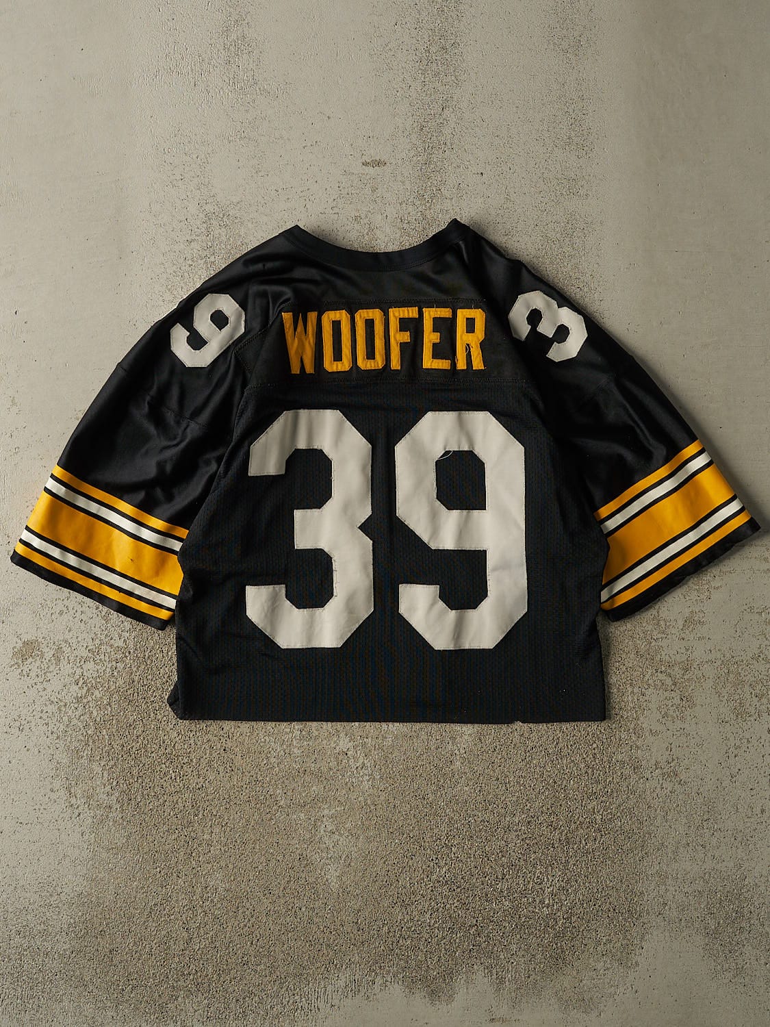 Vintage 90s Black Pittsburgh Steelers #39 Woofer Jersey (M)