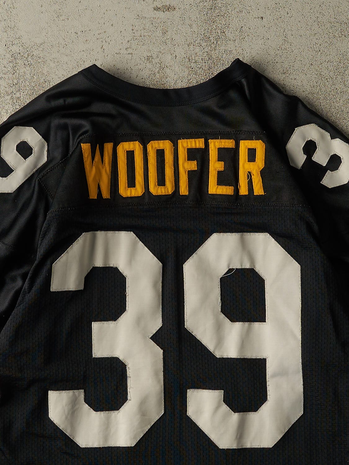 Vintage 90s Black Pittsburgh Steelers #39 Woofer Jersey (M)